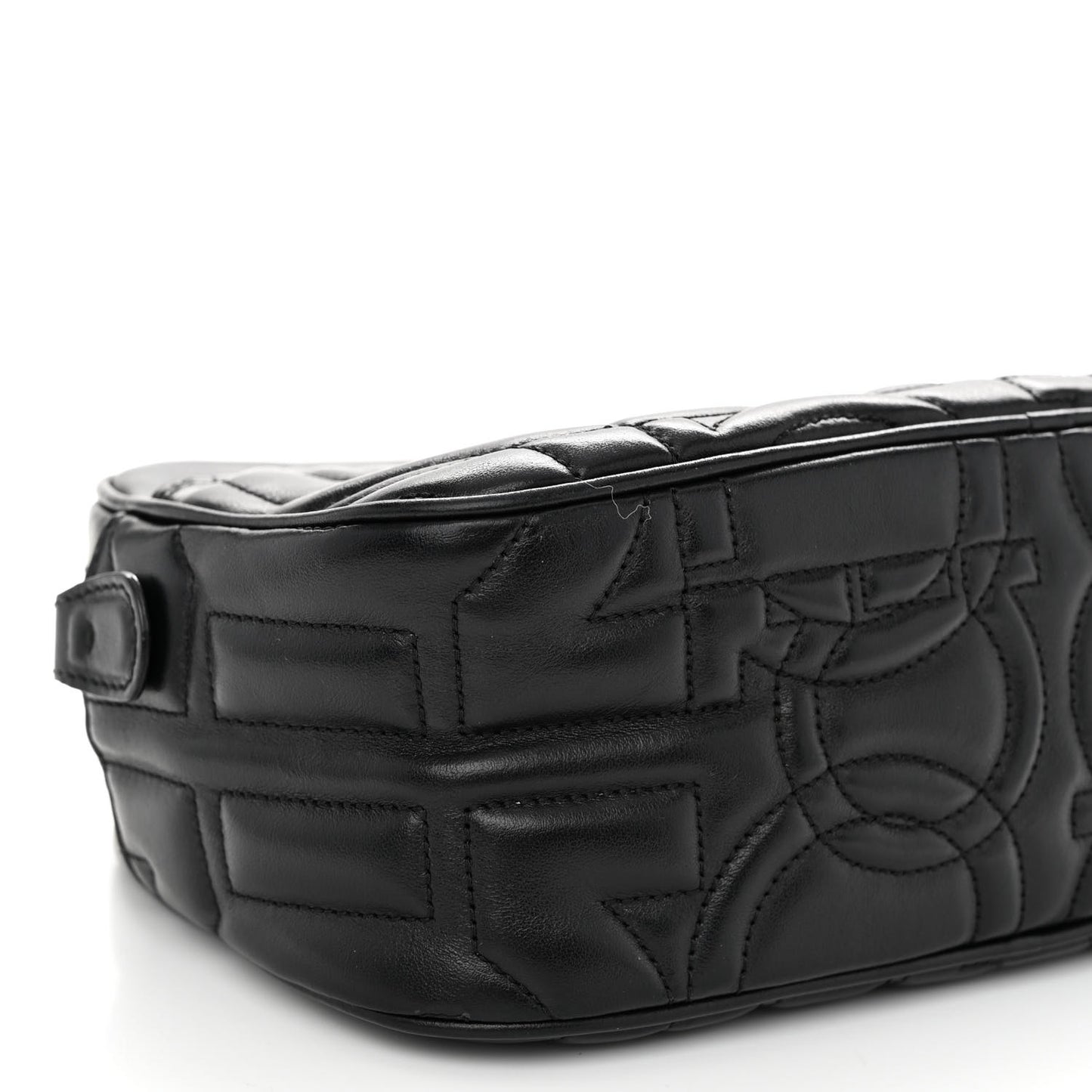 Calfskin Quilted Gancini Camera Bag Black