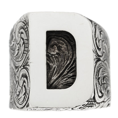 Gucci Sterling Silver Letter D Ring 57 8 1 of 6