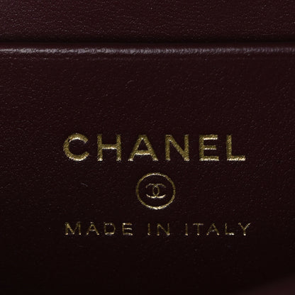 Chanel Caviar Quilted Coco Handle East West Clutch With Chain Dark Burgundy 6 of 11