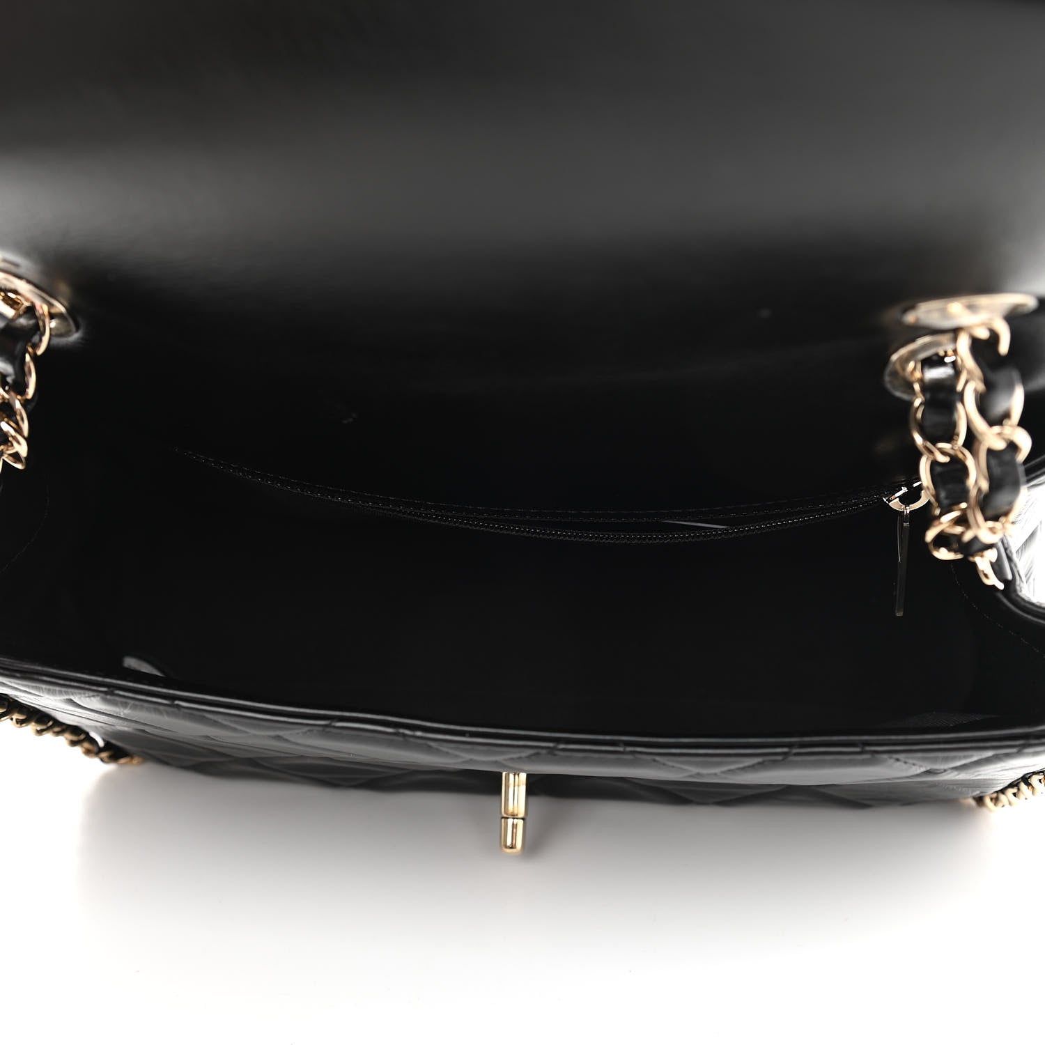 Chanel Crumpled Calfskin Medium Chain All Over Flap Black 4 of 14