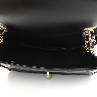 Chanel Crumpled Calfskin Medium Chain All Over Flap Black 4 of 14