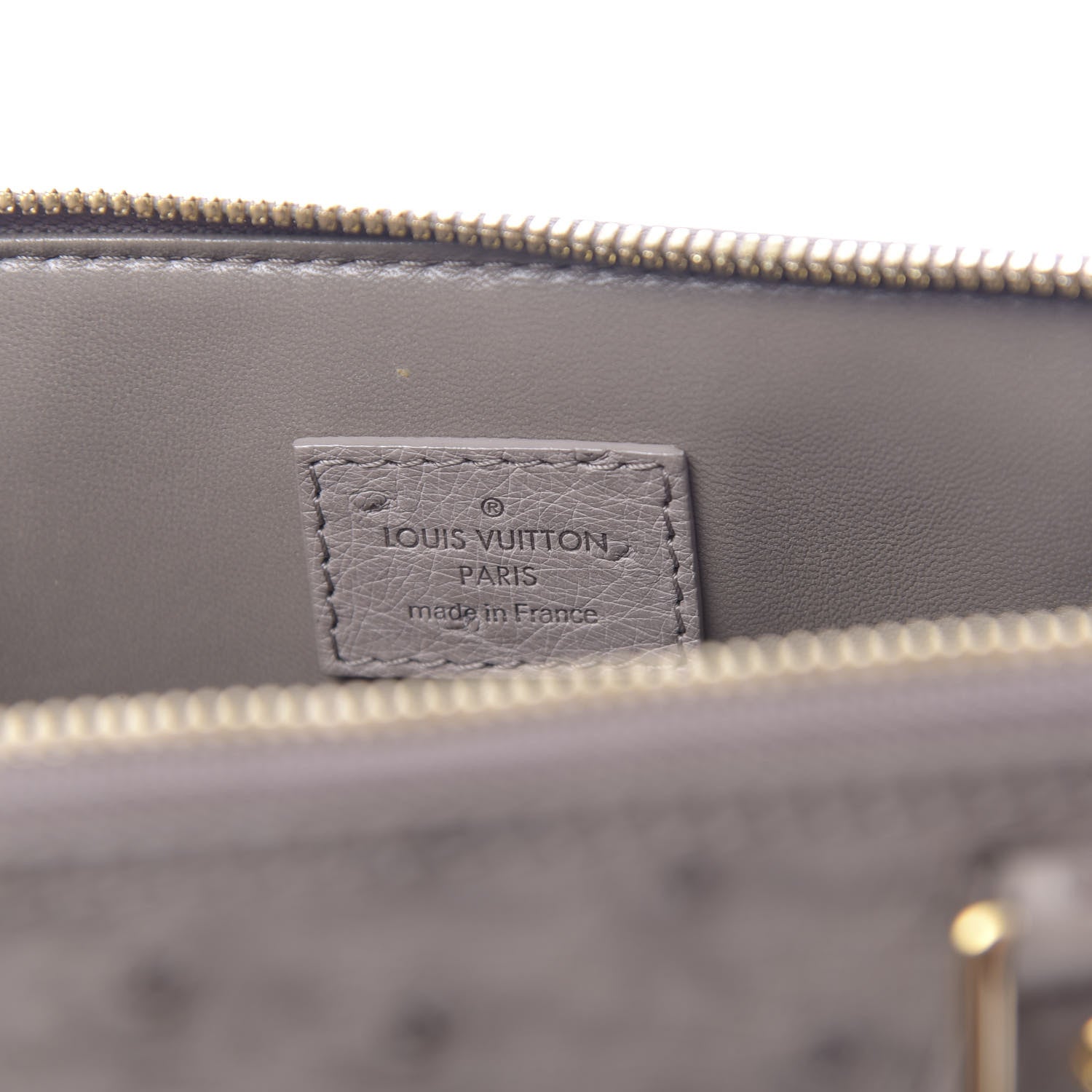 Louis Vuitton Ostrich Alma PM Gris 6 of 10