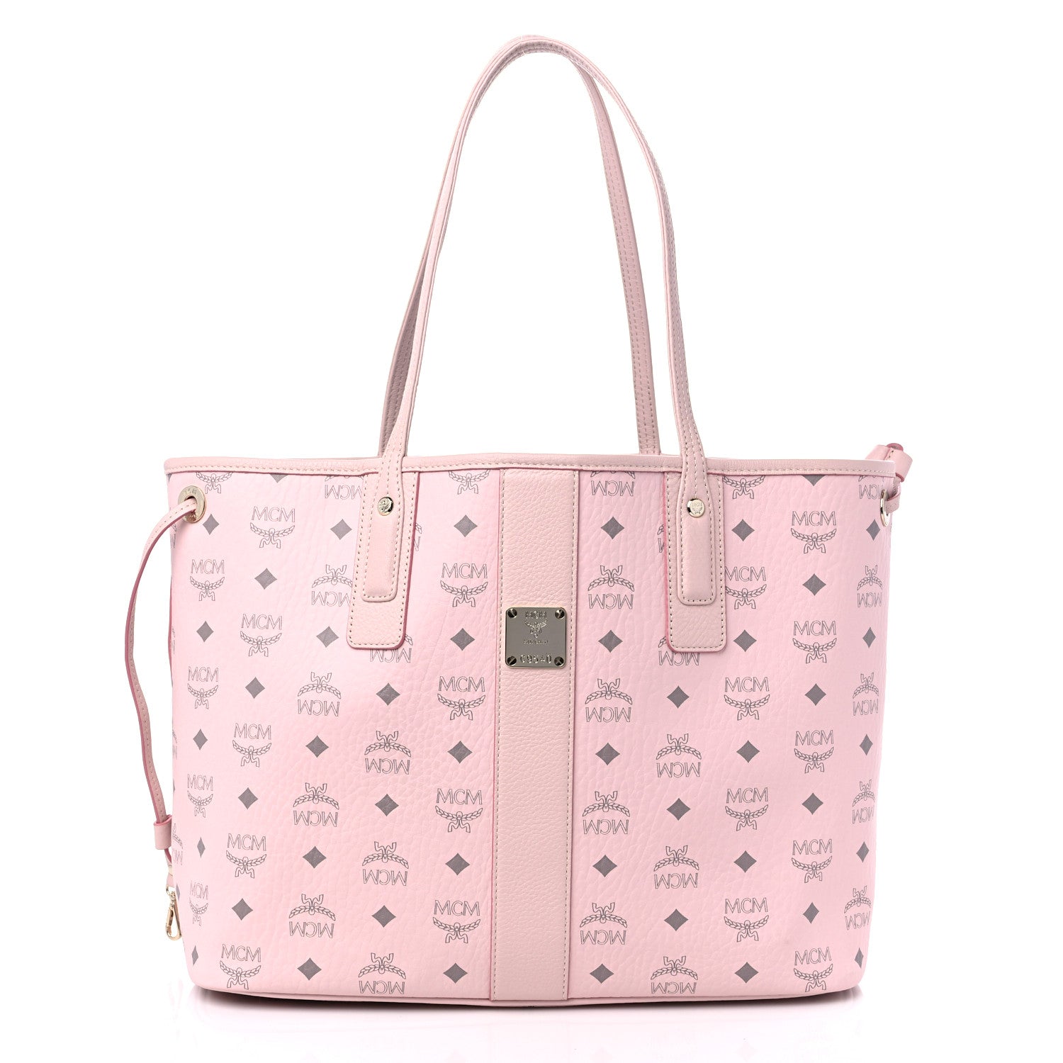 MCM Visetos Medium Liz Reversible Shopper Tote Soft Pink 3 of 13