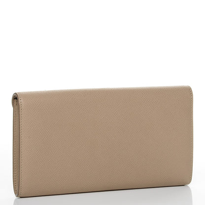 Celine Grained Calfskin Large Trotteur Multifunction Flap Wallet Light Taupe 3 of 8
