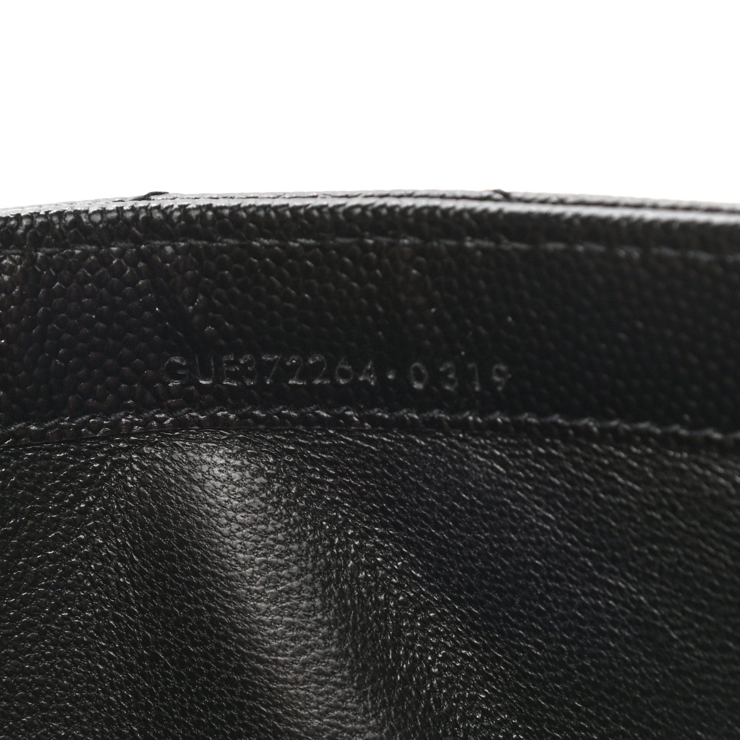 Saint Laurent Grain De Poudre Matelasse Chevron Monogram Flap Wallet Black 8 of 8