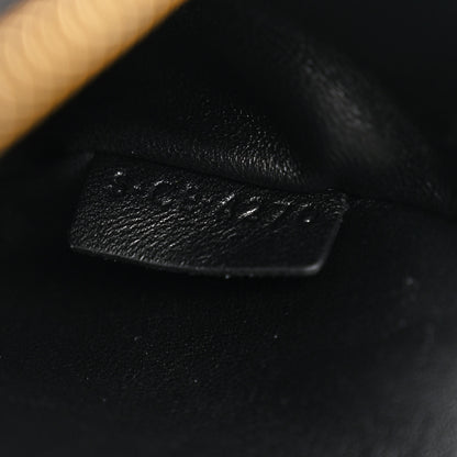 Celine Canvas Calfskin Triomphe Embroidered Medium Triomphe Bag Black 10 of 18