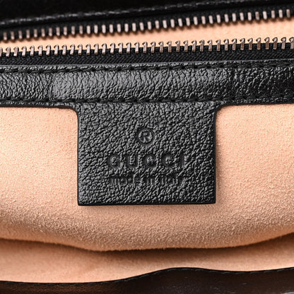 Gucci Azalea Calfskin Matelasse Diagonal Patchwork Large Torchon GG Marmont Shoulder Bag Black Beige Romantic Cerise 6 of 10