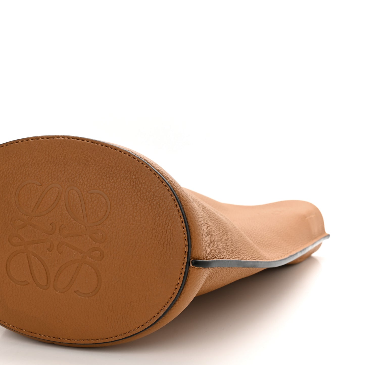 Calfskin Gate Bucket Bag Light Caramel