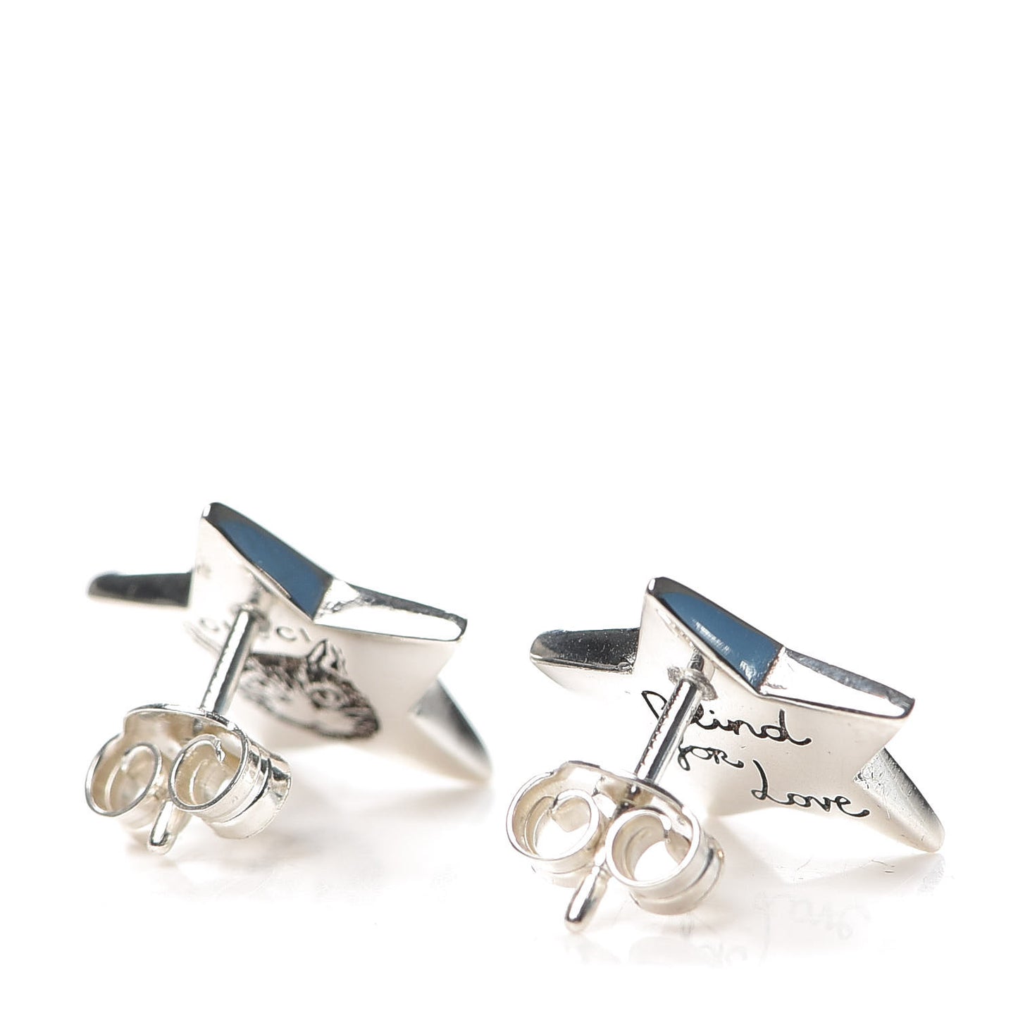 Sterling Silver Blind for Love Star Earrings