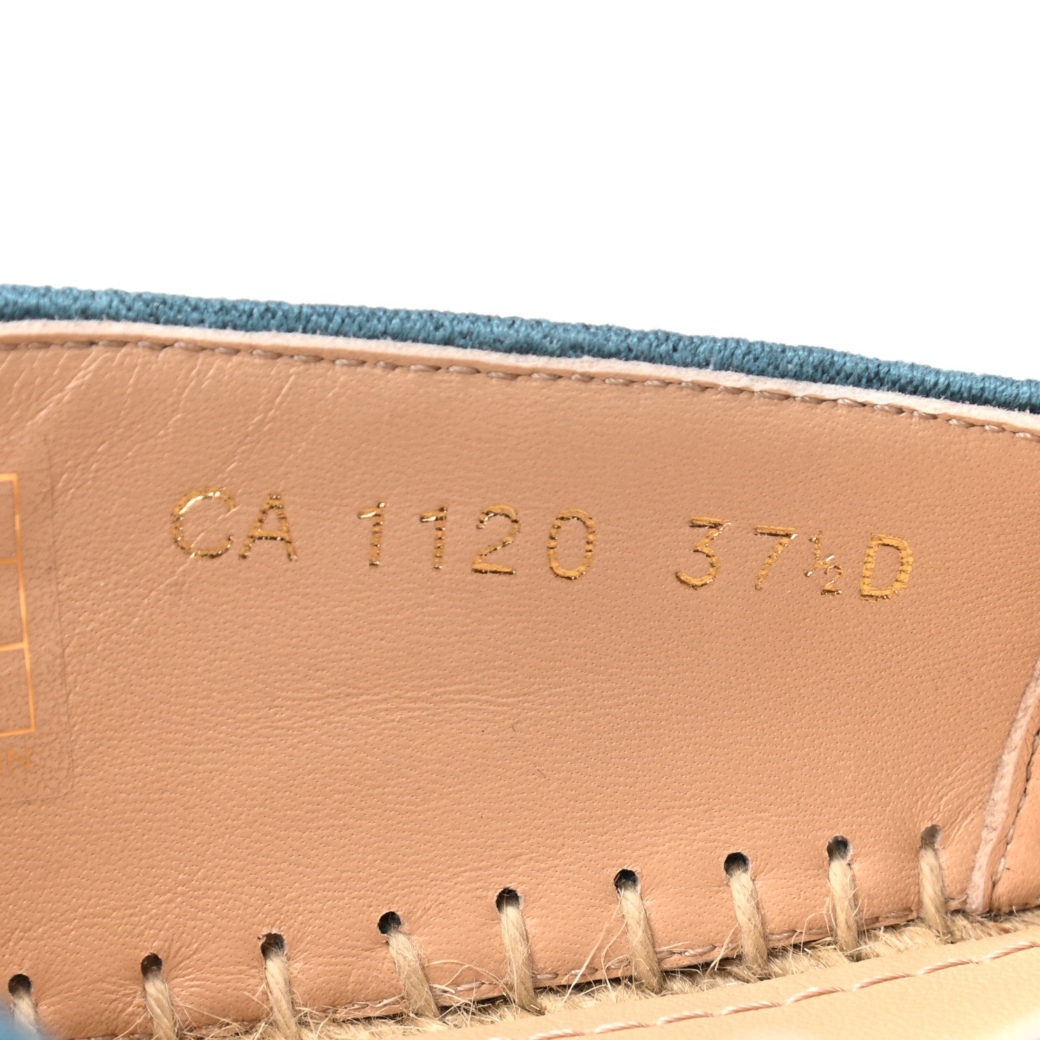 Christian Dior Cotton D-Stripes Embroidered Granville 15mm Espadrilles 37.5 Deep Ocean 8 of 8