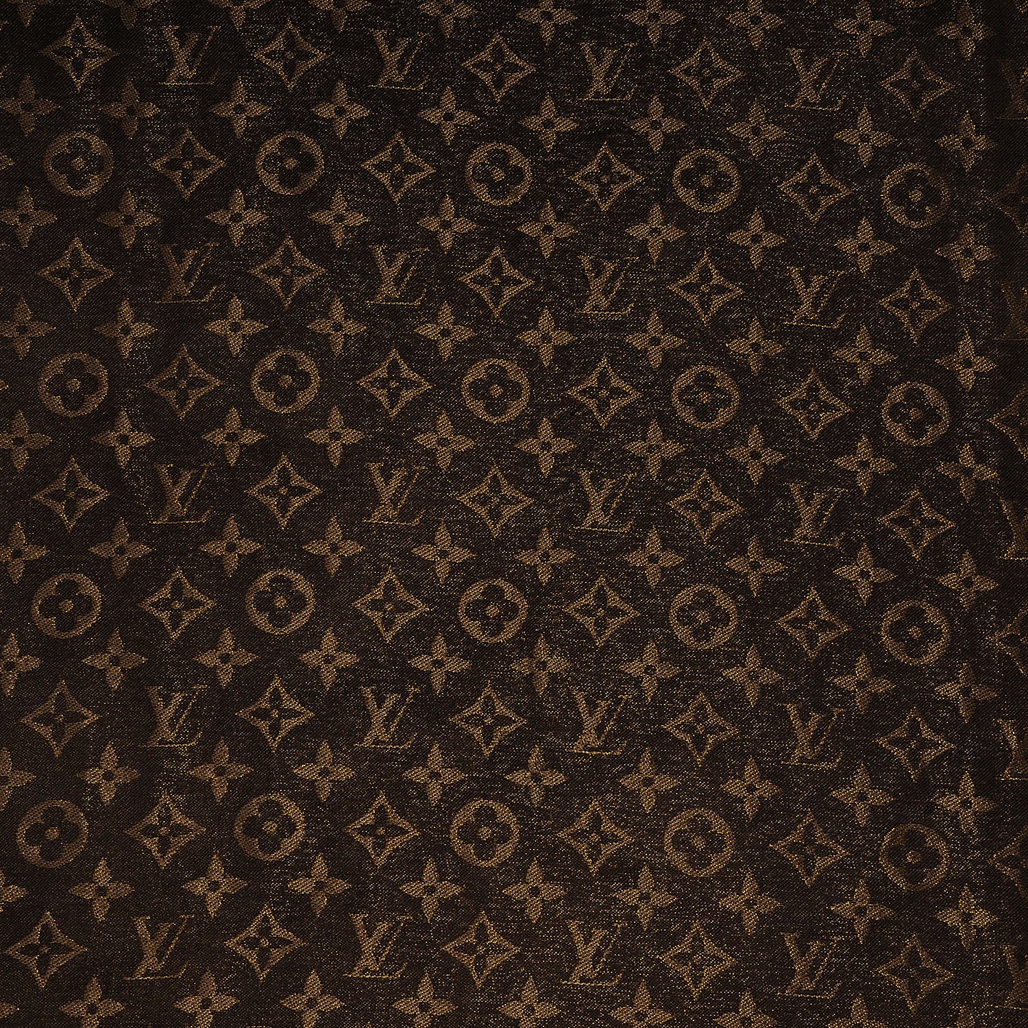Louis Vuitton Silk Lurex Wool Monogram Shine Shawl Brown 5 of 6