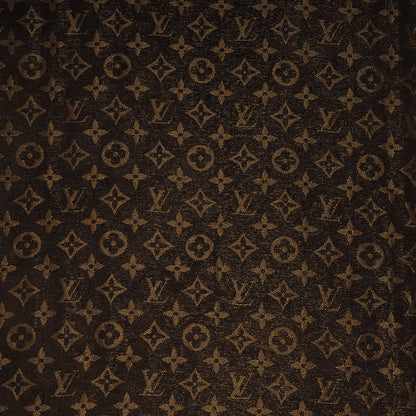 Louis Vuitton Silk Lurex Wool Monogram Shine Shawl Brown 5 of 6