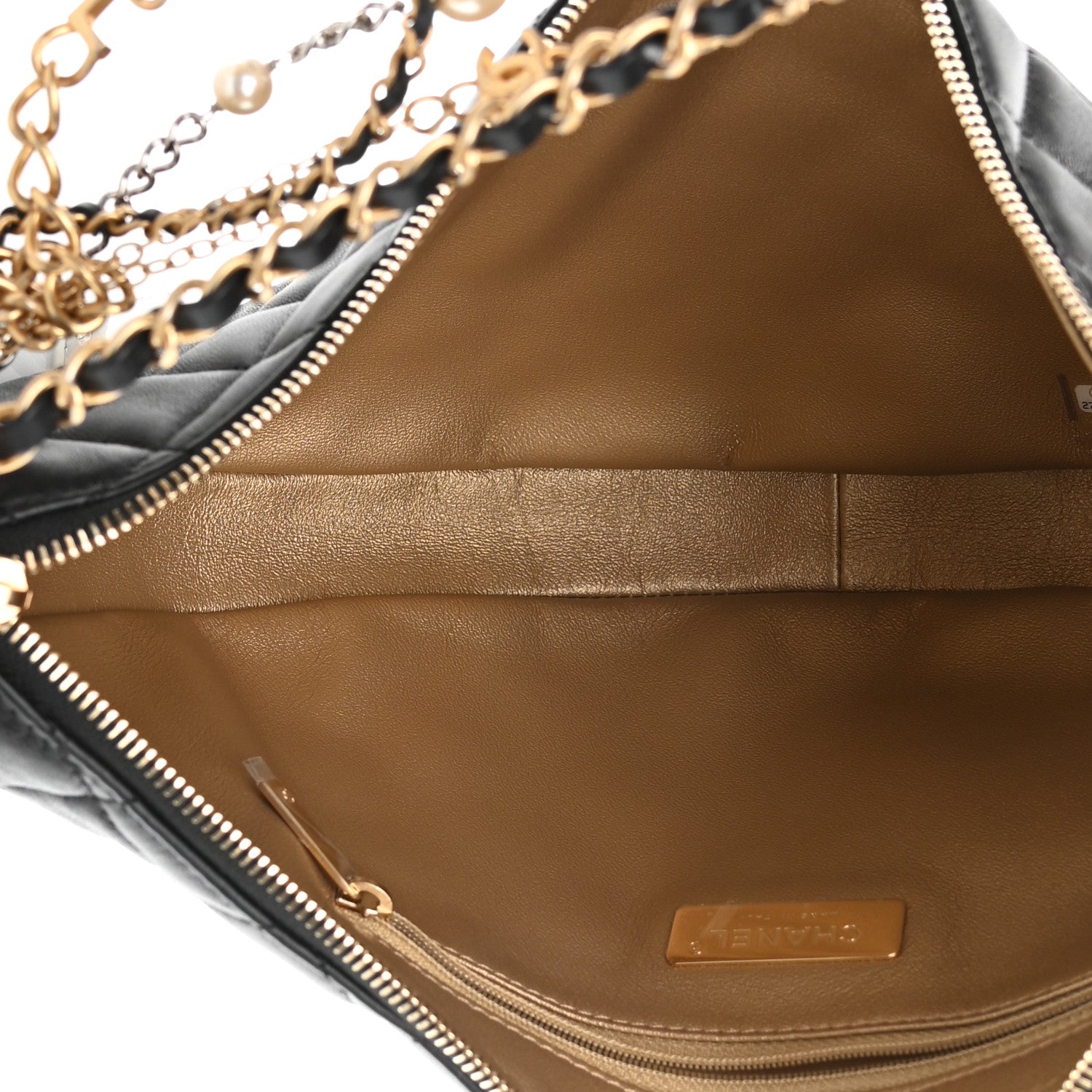 Chanel Lambskin Quilted All About Chains Hobo Black 9 of 21