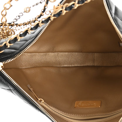 Chanel Lambskin Quilted All About Chains Hobo Black 9 of 21