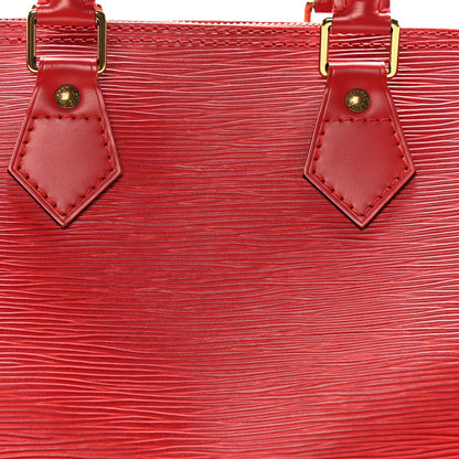 Louis Vuitton Epi Speedy 25 Castillan Red 7 of 9