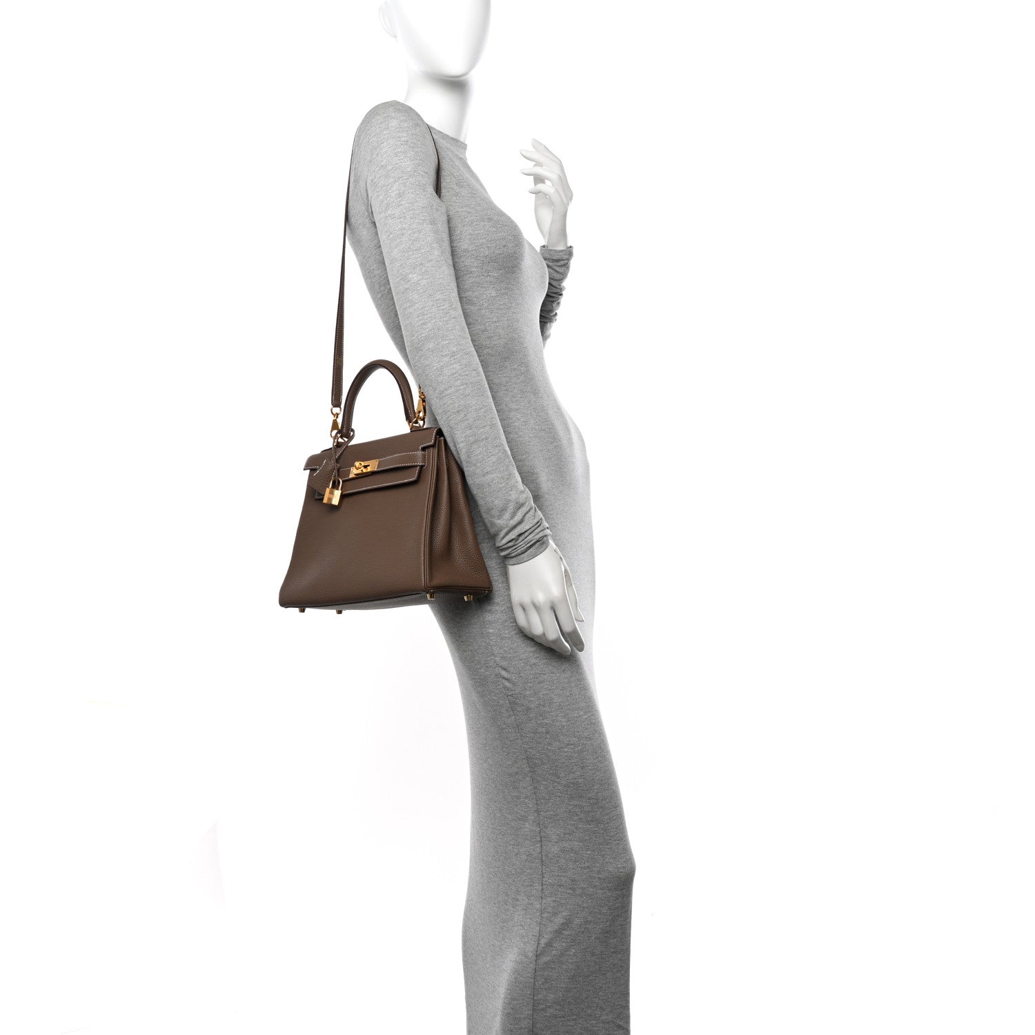 Hermes Togo Kelly Retourne 28 Etoupe 2 of 10