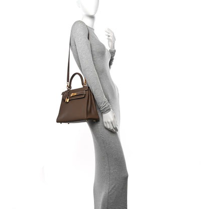 Hermes Togo Kelly Retourne 28 Etoupe 2 of 10