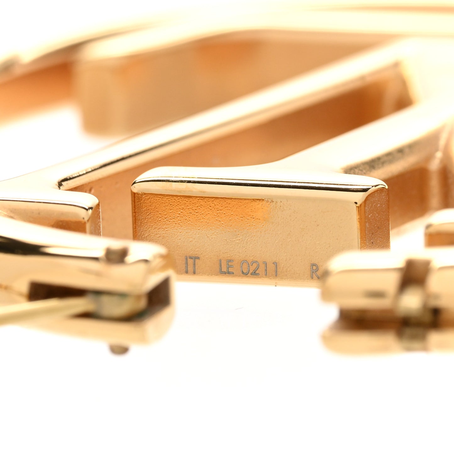 Metal Louise Hoop Earrings Gold