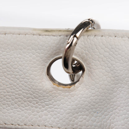 Chanel Caviar Quilted Petit Shopping Tote PST White 13 of 15