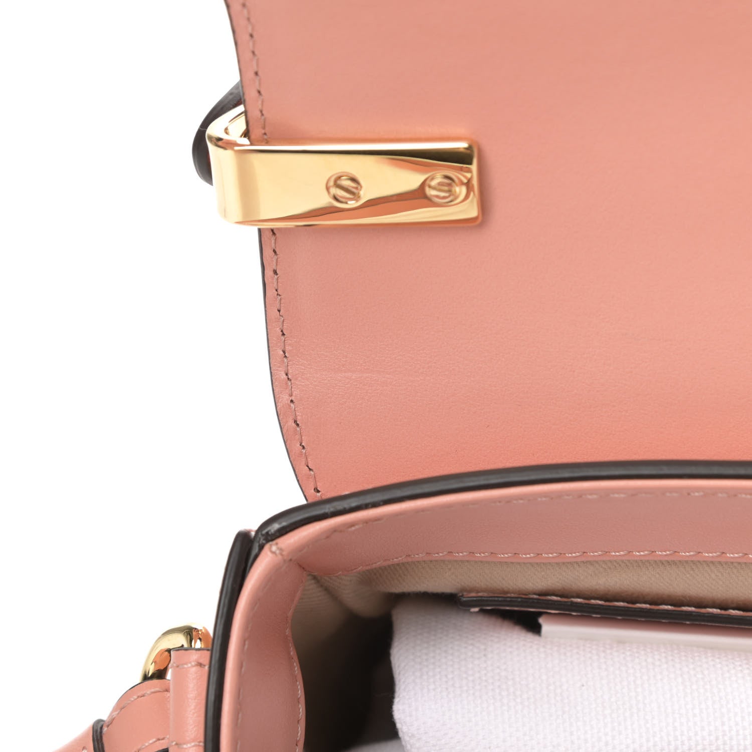 Chloe Shiny Calfskin Goatskin Mini C Double Carry Fallow Pink 12 of 12