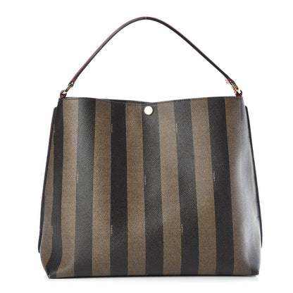 Fendi Pequin Spalmati Vitello Flamingo Hobo Bag Tobacco 1 of 7