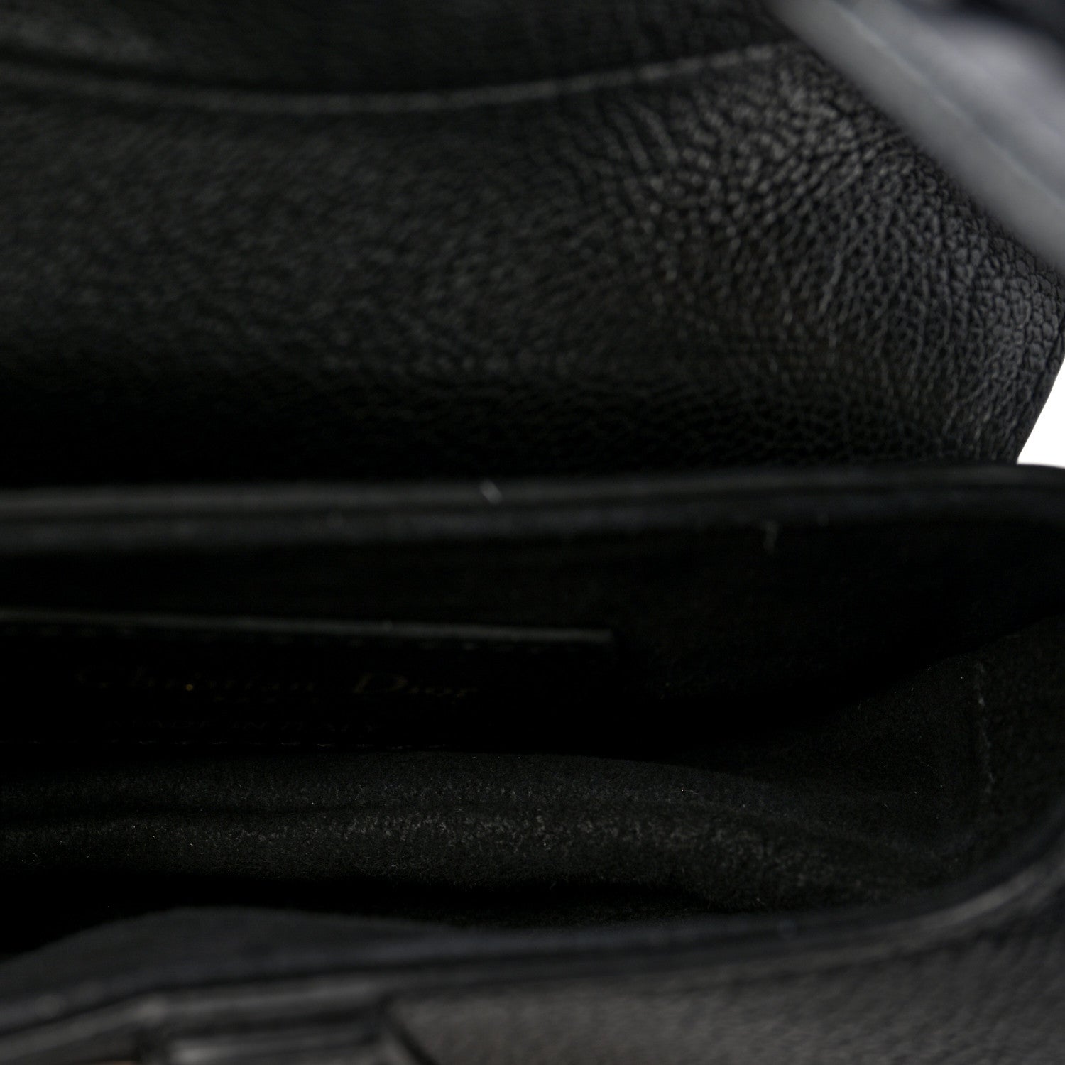 Christian Dior Goatskin Micro Saddle Bag With Strap Black 5 of 10