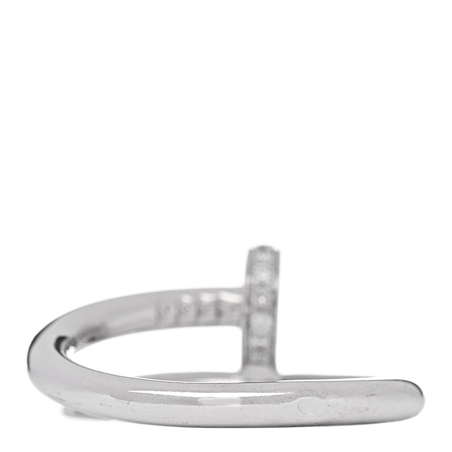 18K White Gold Diamond Juste Un Clou Ring 53 6.25
