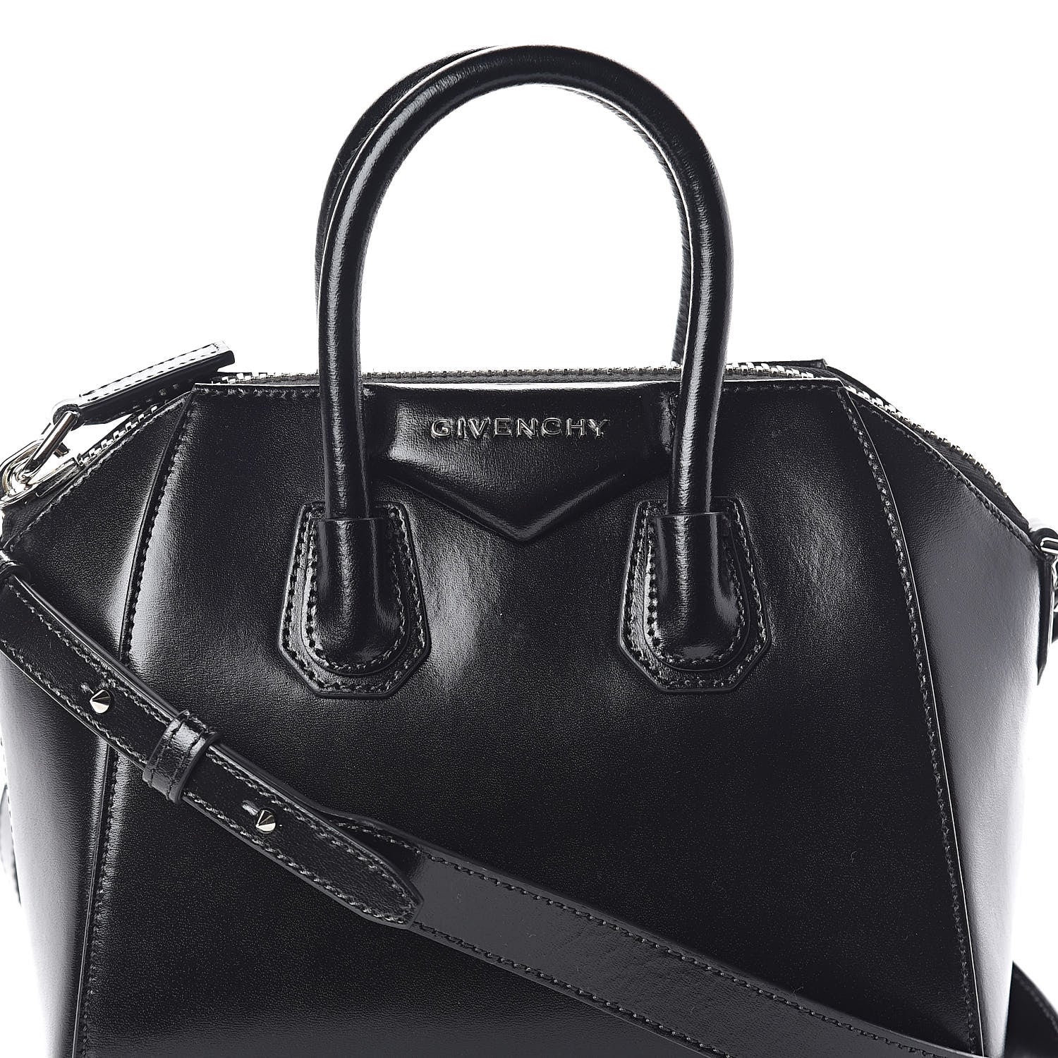 Givenchy Shiny Lord Calfskin Mini Antigona Black 7 of 9