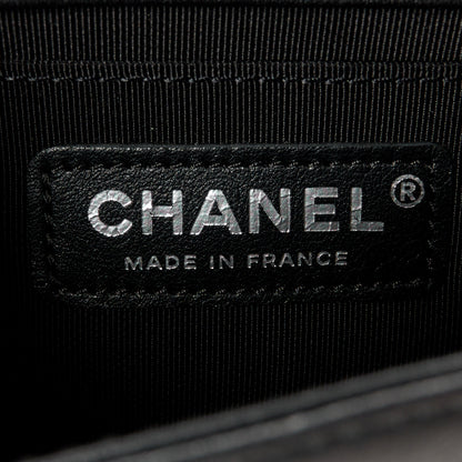 Chanel Calfskin Chevron Quilted Medium Boy Flap Black 6 of 11