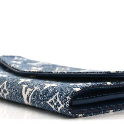 Louis Vuitton Monogram Jacquard Denim Sarah Wallet Bleu 9 of 9