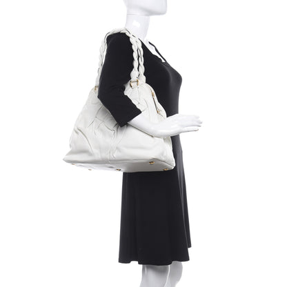 Valentino Garavani Lambskin Woven Couture Bag White 3 of 9