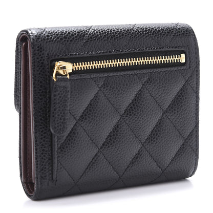 Chanel Caviar Quilted Compact Flap Wallet Black 3 of 9