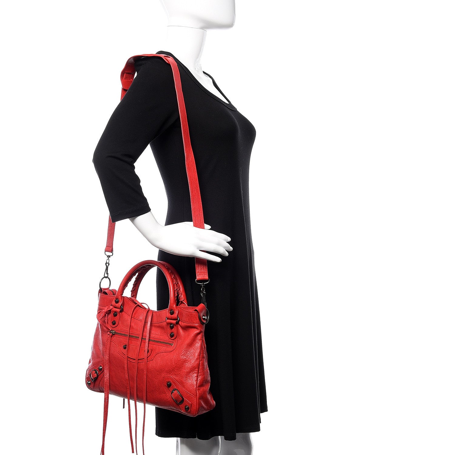 Balenciaga Agneau Giant 12 Silver Hardware Town Rouge Coquelicot 2 of 14