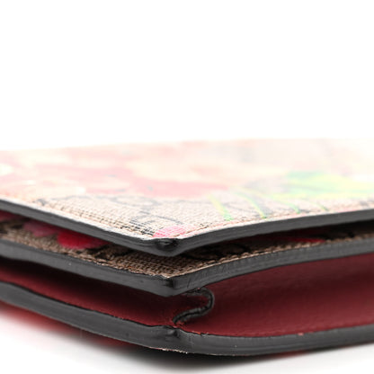 Gucci GG Supreme Monogram Blooms Chain Wallet Beige Multicolor Dry Rose 8 of 12