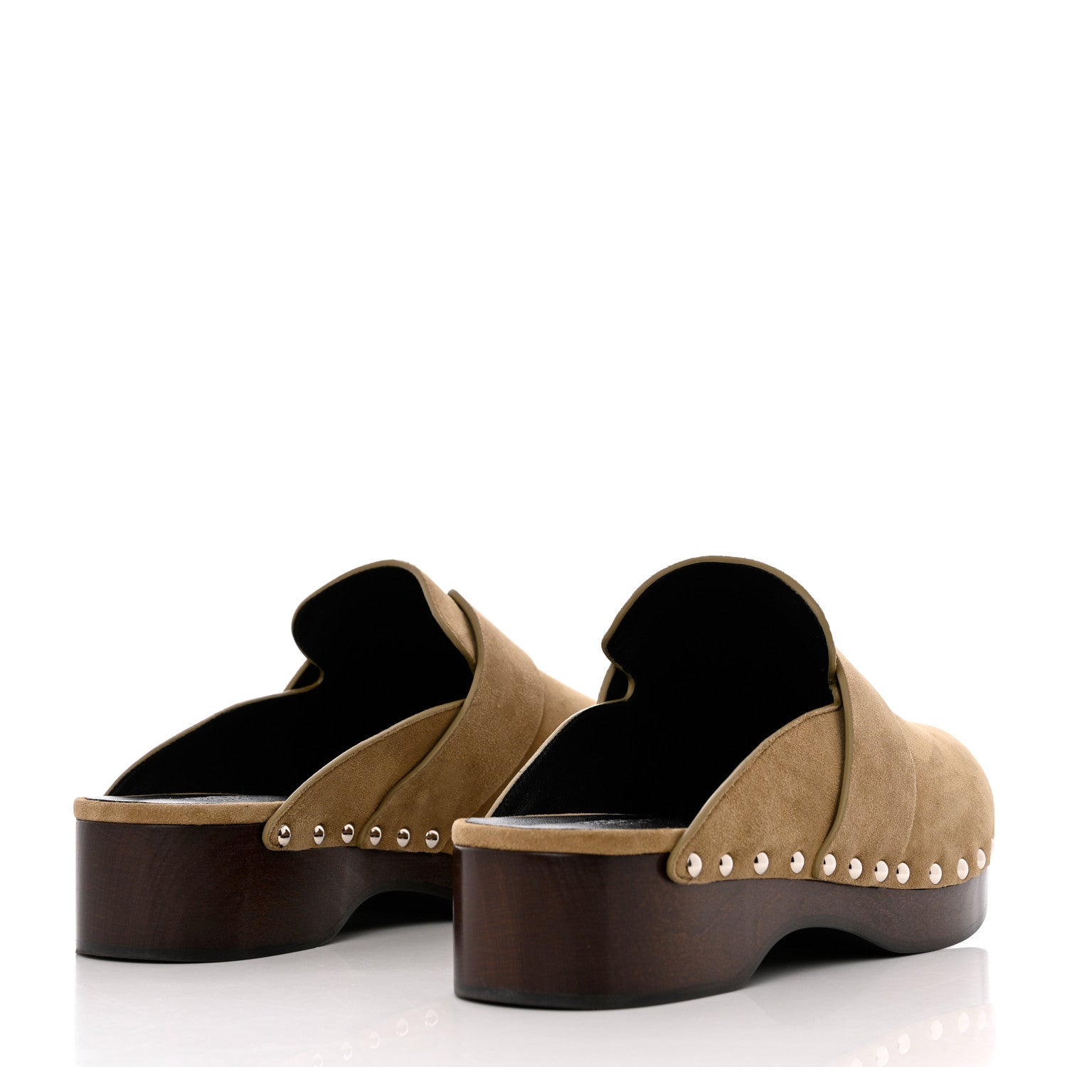 Hermes Suede Goatskin Calya Mules 40 in Beige Gobi 4 of 9