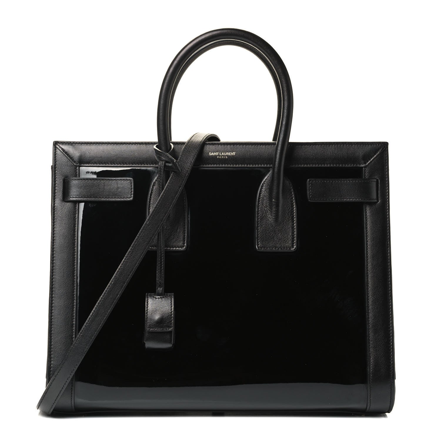 Saint Laurent Patent Calfskin Small Sac de Jour Black 1 of 4