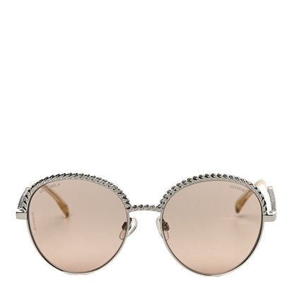 Chanel Chain Pantos Sunglasses 4242 Silver Brown 4 of 8