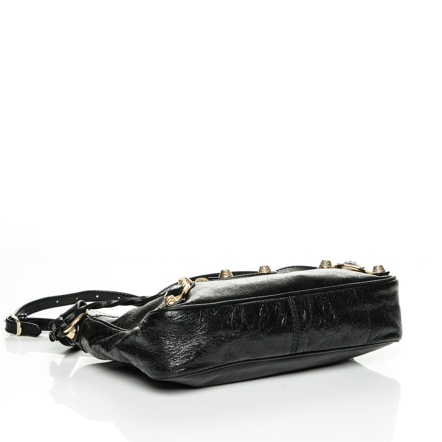 Agneau Giant 12 Gold Hardware Hip Black