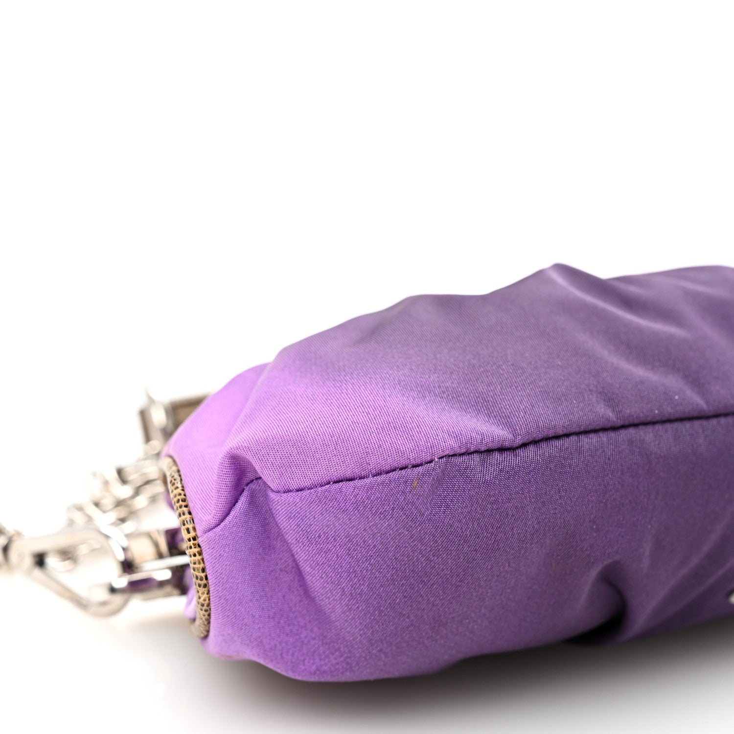 Prada Nylon Lizard Frame Clutch Bag Ombre Purple 9 of 10