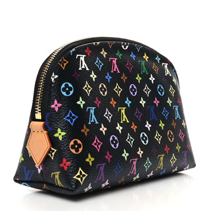 Louis Vuitton Monogram Multicolor Cosmetic Pouch Black Grenade 3 of 9