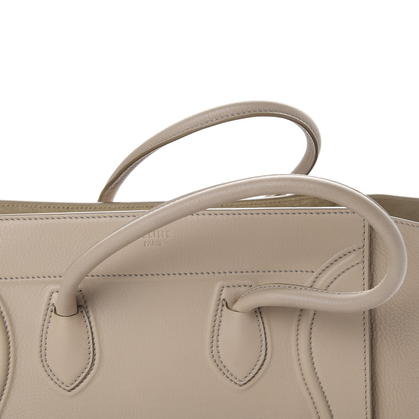 Supple Calfskin Medium Phantom Luggage Beige