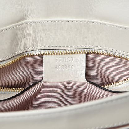 Gucci Calfskin Small Arli Flap Shoulder Bag Mystic White 7 of 9