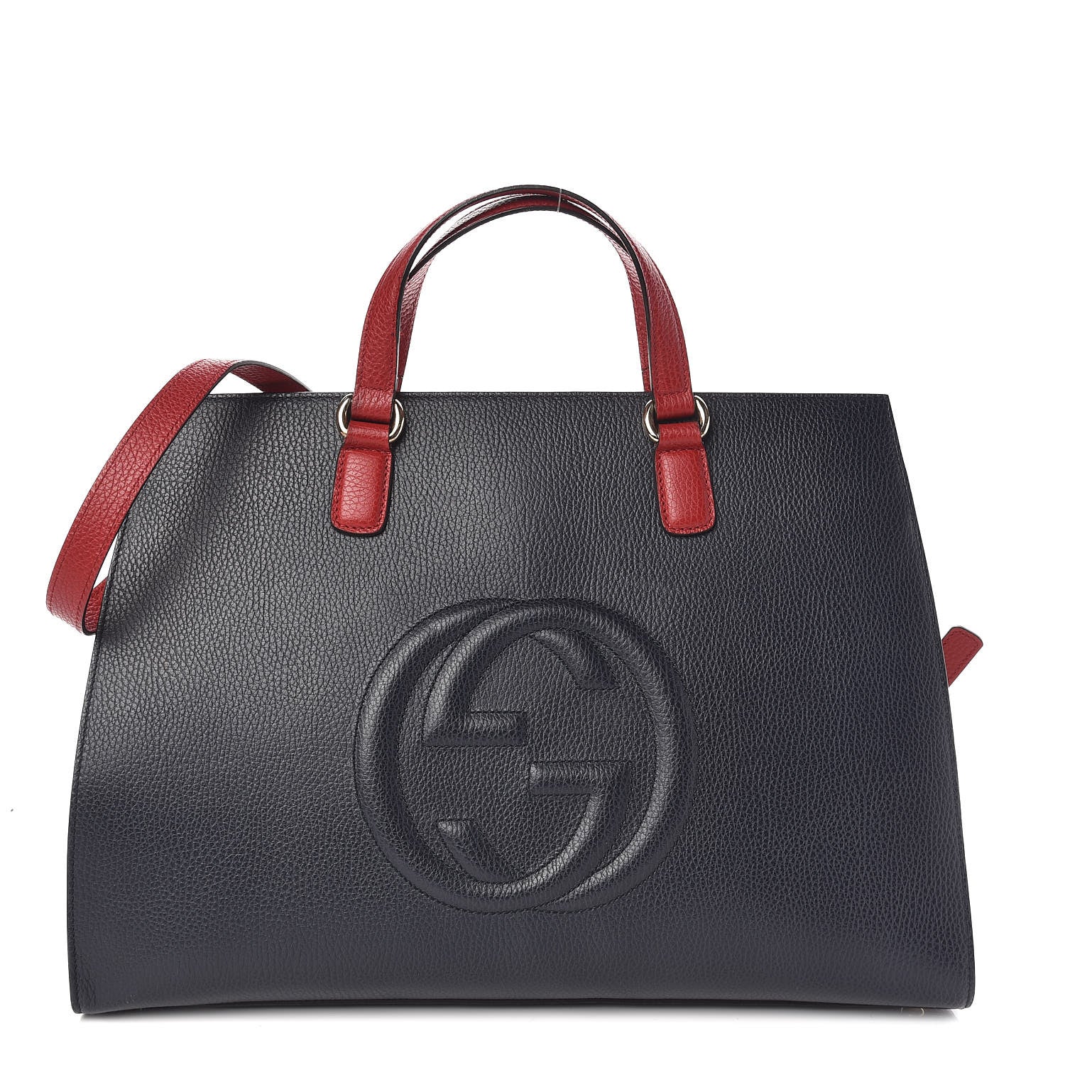 Gucci Dollar Calfskin Large Soho Top Handle Satchel Blue Hibiscus Red Mystic White 1 of 13