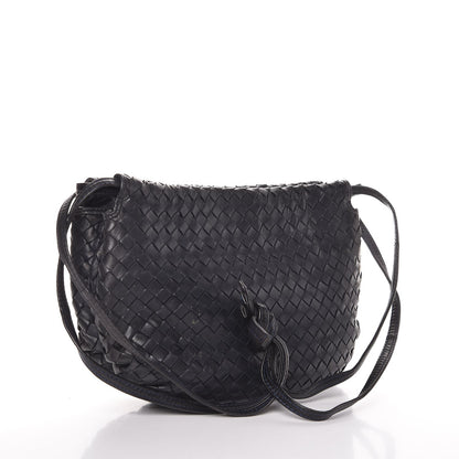 Bottega Veneta Nappa Intrecciato Small Shoulder Bag Navy Blue 3 of 8