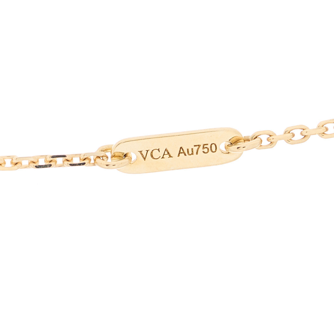 18K Yellow Gold Mother of Pearl Sweet Alhambra Pendant Necklace