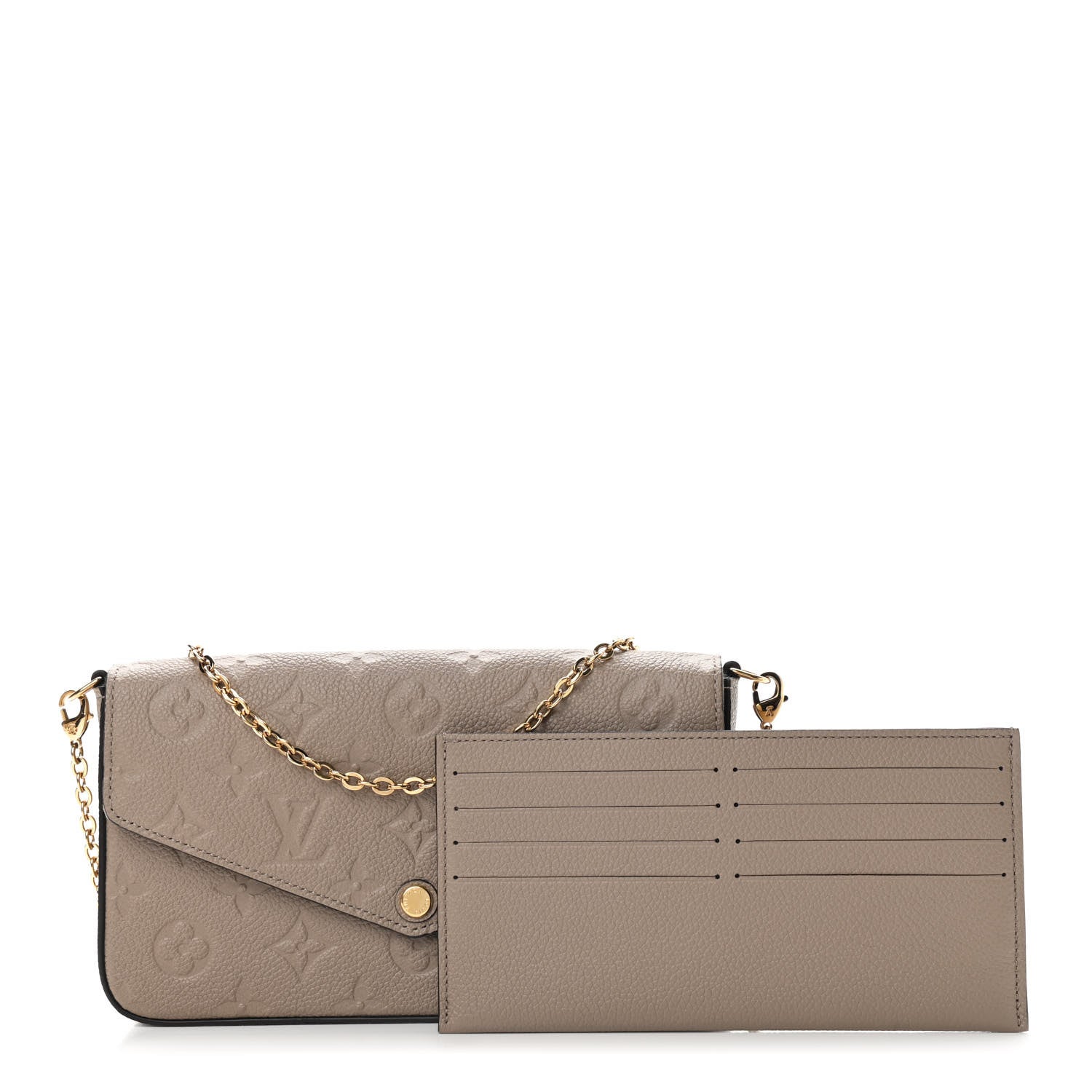 Louis Vuitton Empreinte Pochette Felicie Chain Wallet Tourterelle 1 of 10
