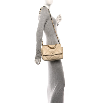 Chanel Lambskin Quilted Medium Chanel 19 Flap White White 2 of 10