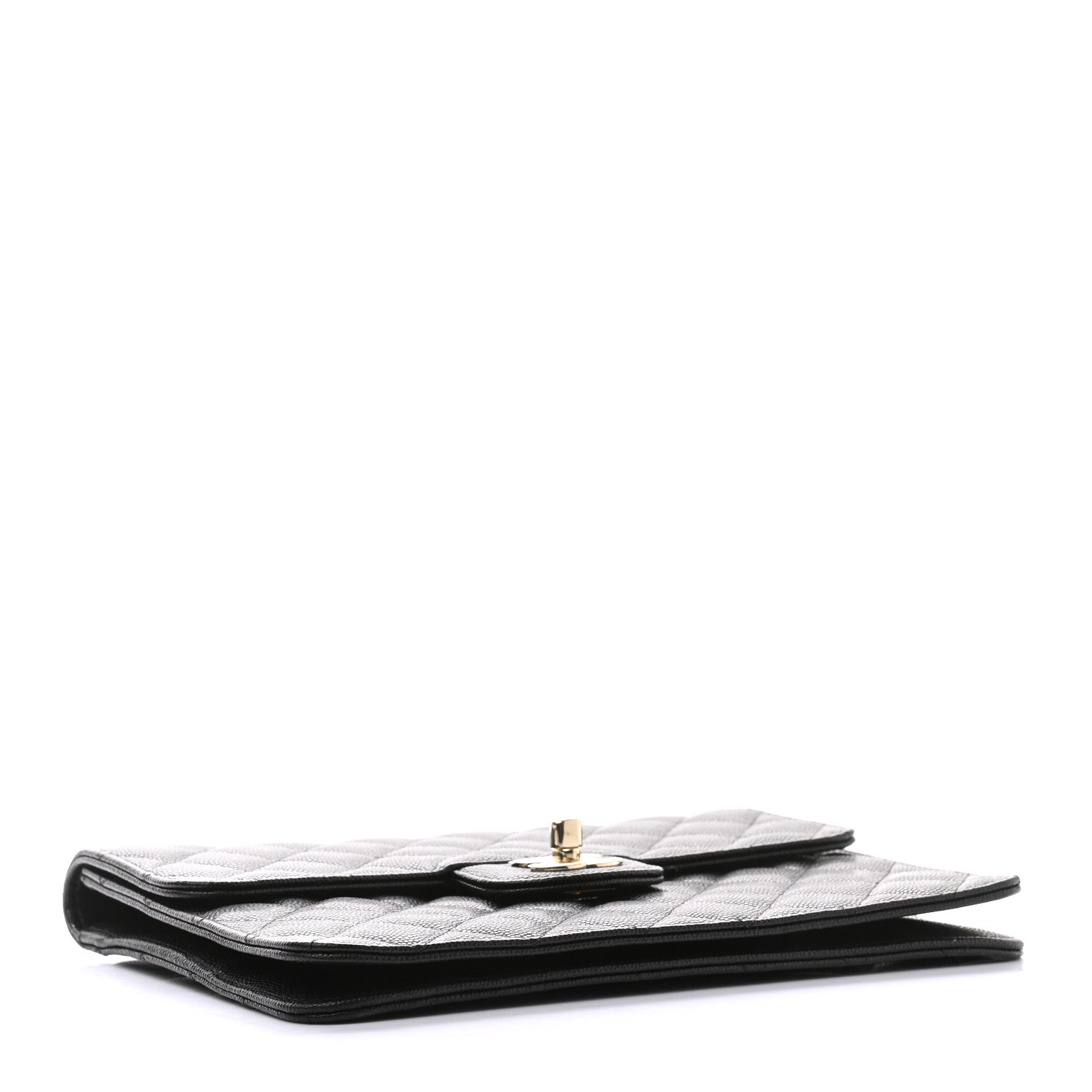 Chanel Caviar Quilted Square Flap Clutch Black 4 of 8
