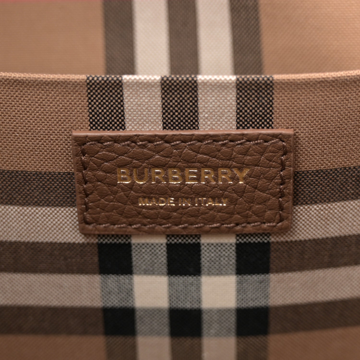 Burberry Calfskin Medium Bucket Bag Earth 6 of 10