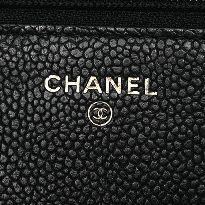 Chanel Caviar Quilted Boy Wallet On Chain WOC Black 10 of 18
